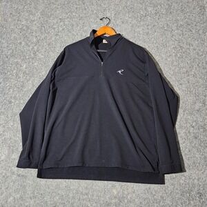 RONO Innovations Mens Black 1/4 Zip Long Sleeve Pullover Golf Medium?